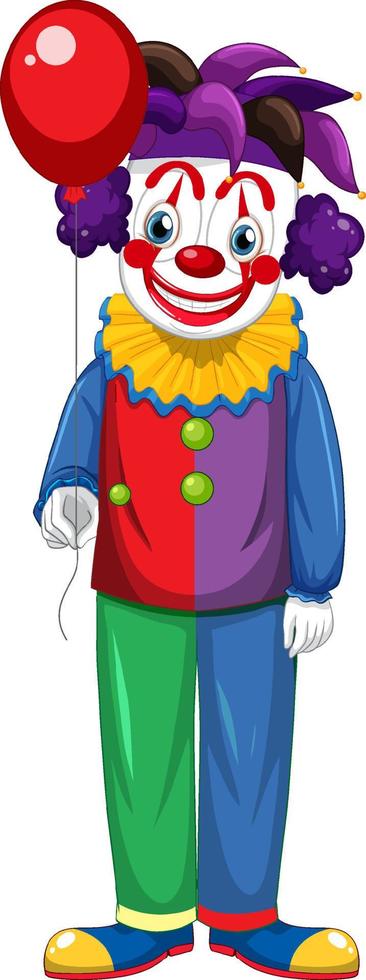 personaje de dibujos animados de payaso colorido vector