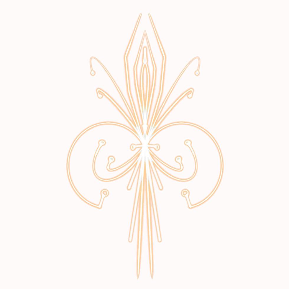 luminous borocco style vintage patern, floral ornament for tattoo, wall wallpaper, packaging, textile, vector illustration