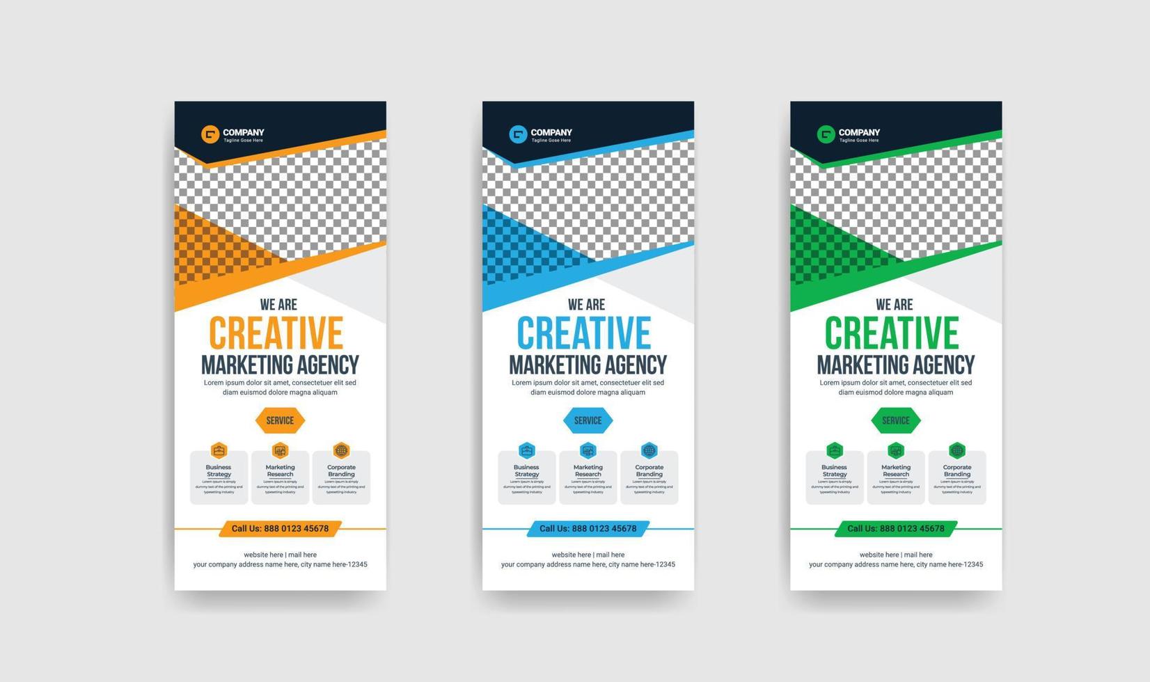 Corporate Rollup Banner Free Template vector