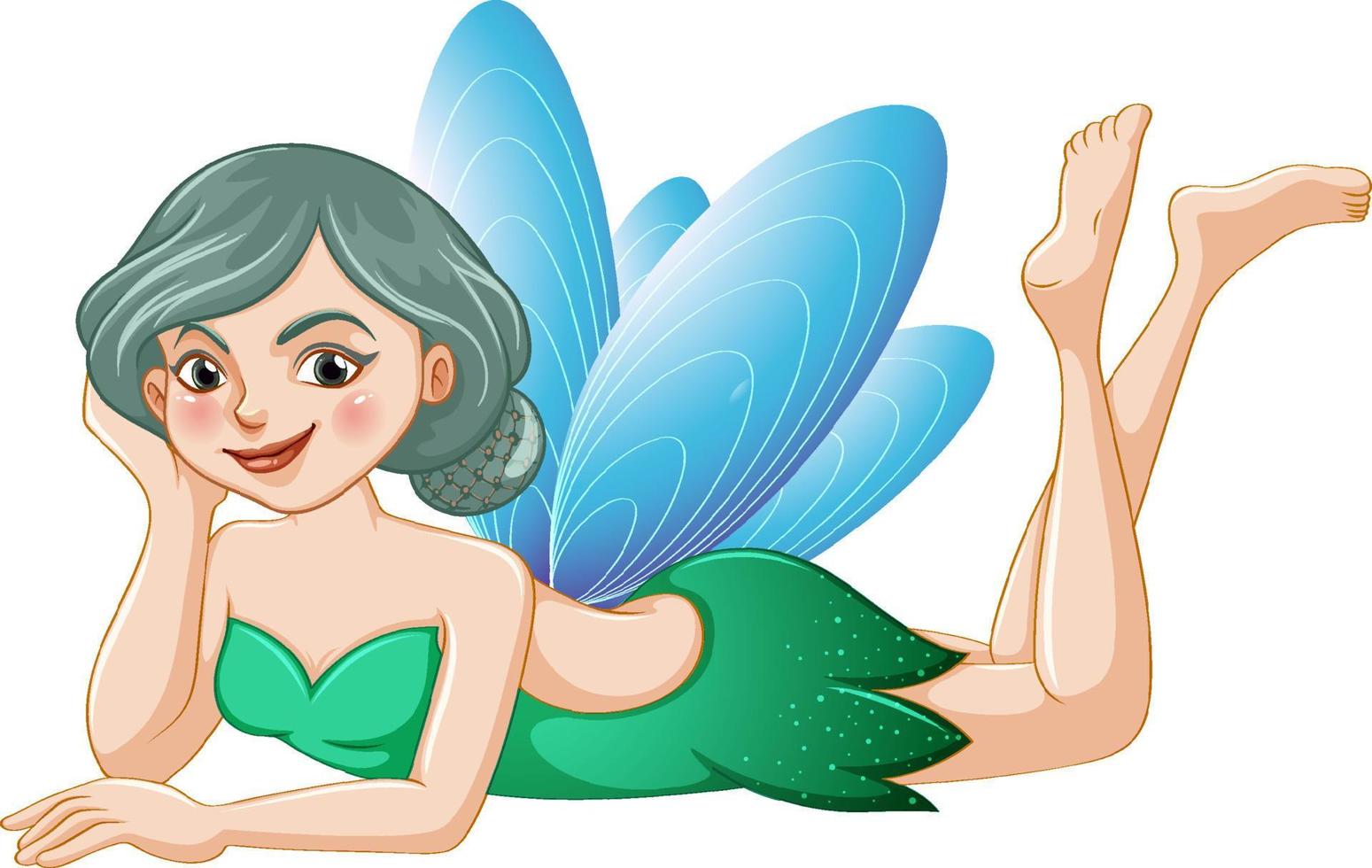 Beauty fairy on a white background vector