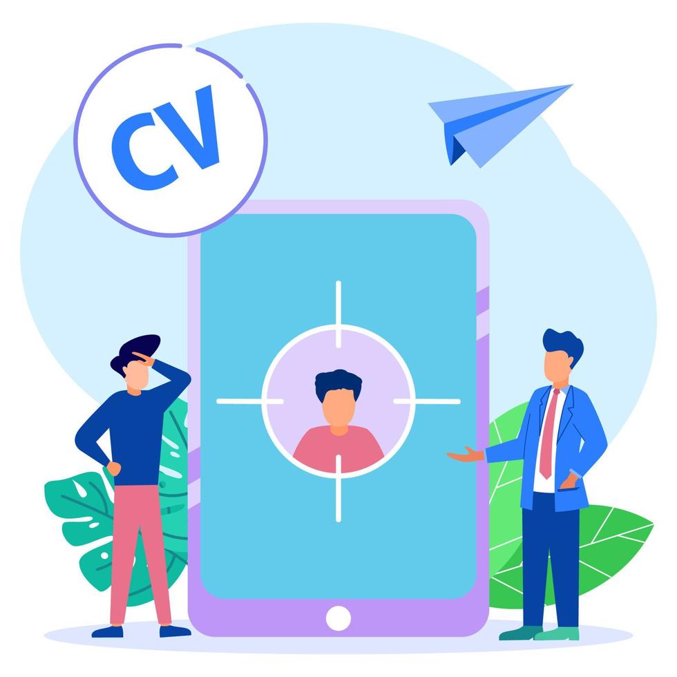 Illustration vector graphic cartoon character of business recruitment