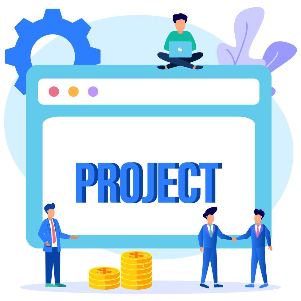 Illustration vector graphic cartoon character of project