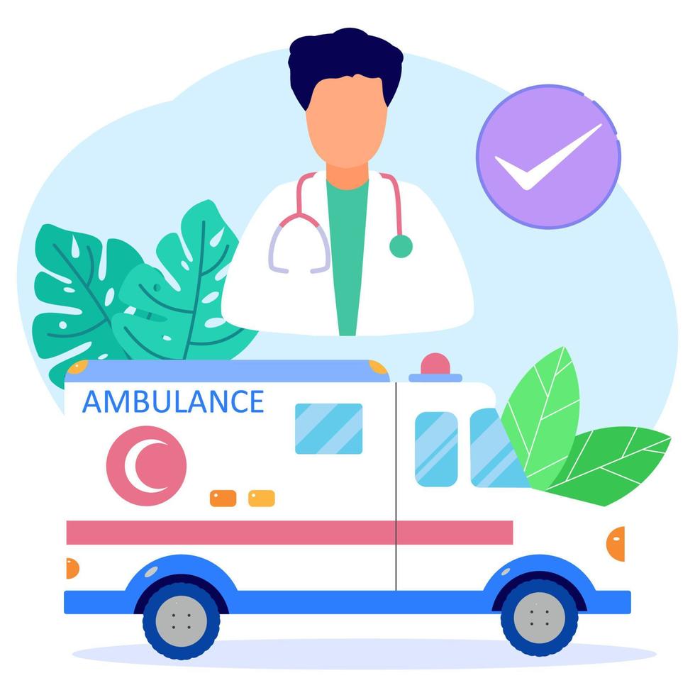 Illustration vector graphic cartoon character of doctor