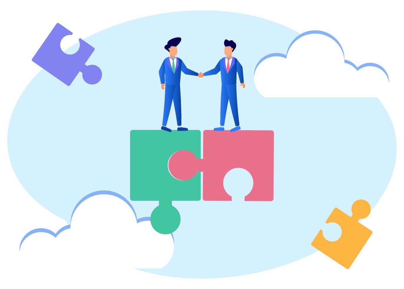 Illustration vector graphic cartoon character of team work