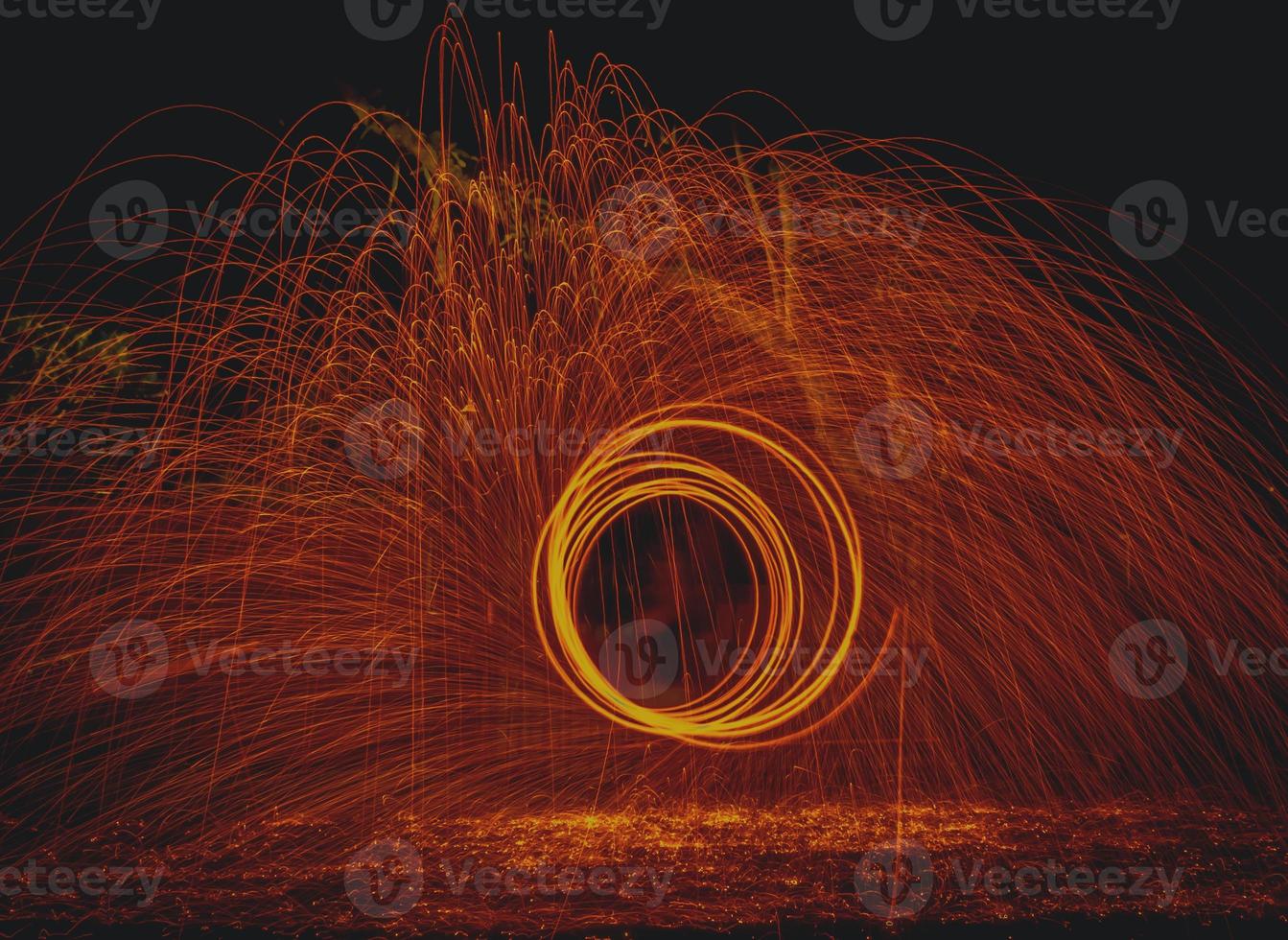 Vortex of fire and sparks photo