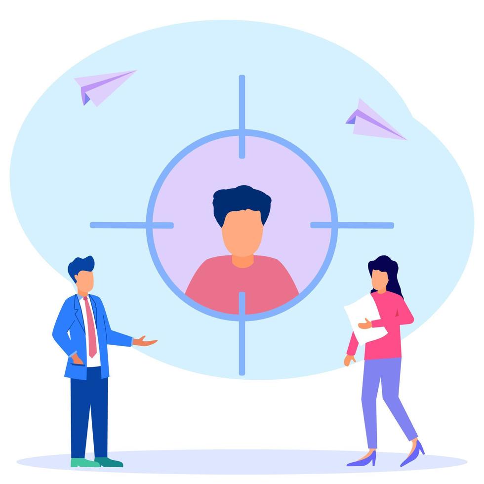 Illustration vector graphic cartoon character of business recruitment