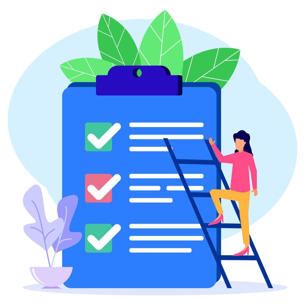Illustration vector graphic cartoon character of checklist