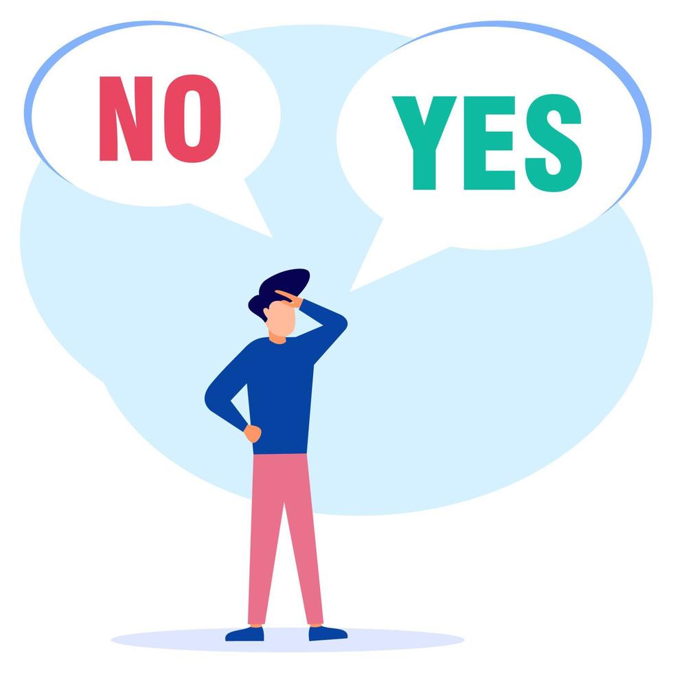 Illustration vector graphic cartoon character of yes or no