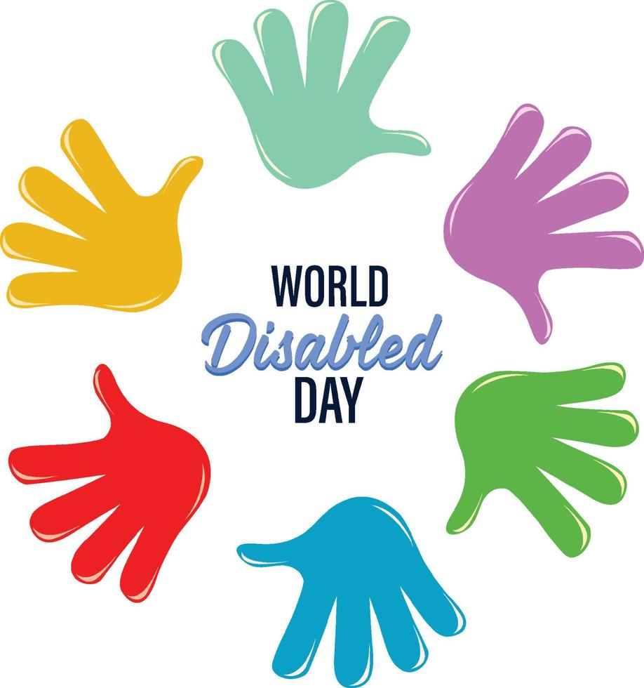 Poster design for world disabled day vector