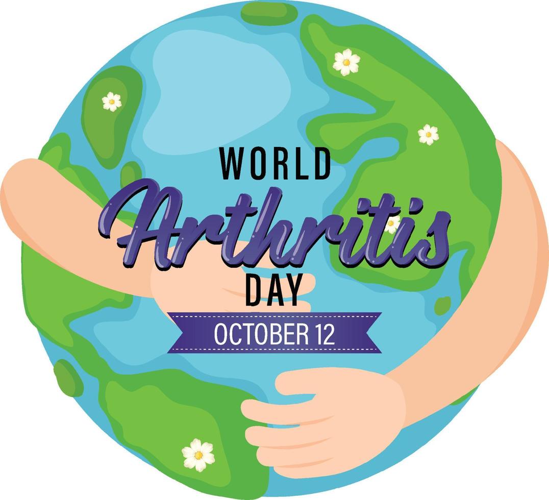 Poster design for world arthritis day vector