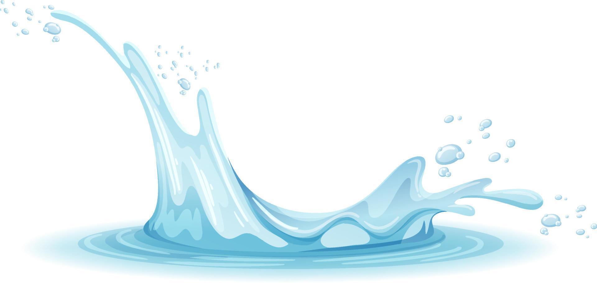 A water splash on white background vector