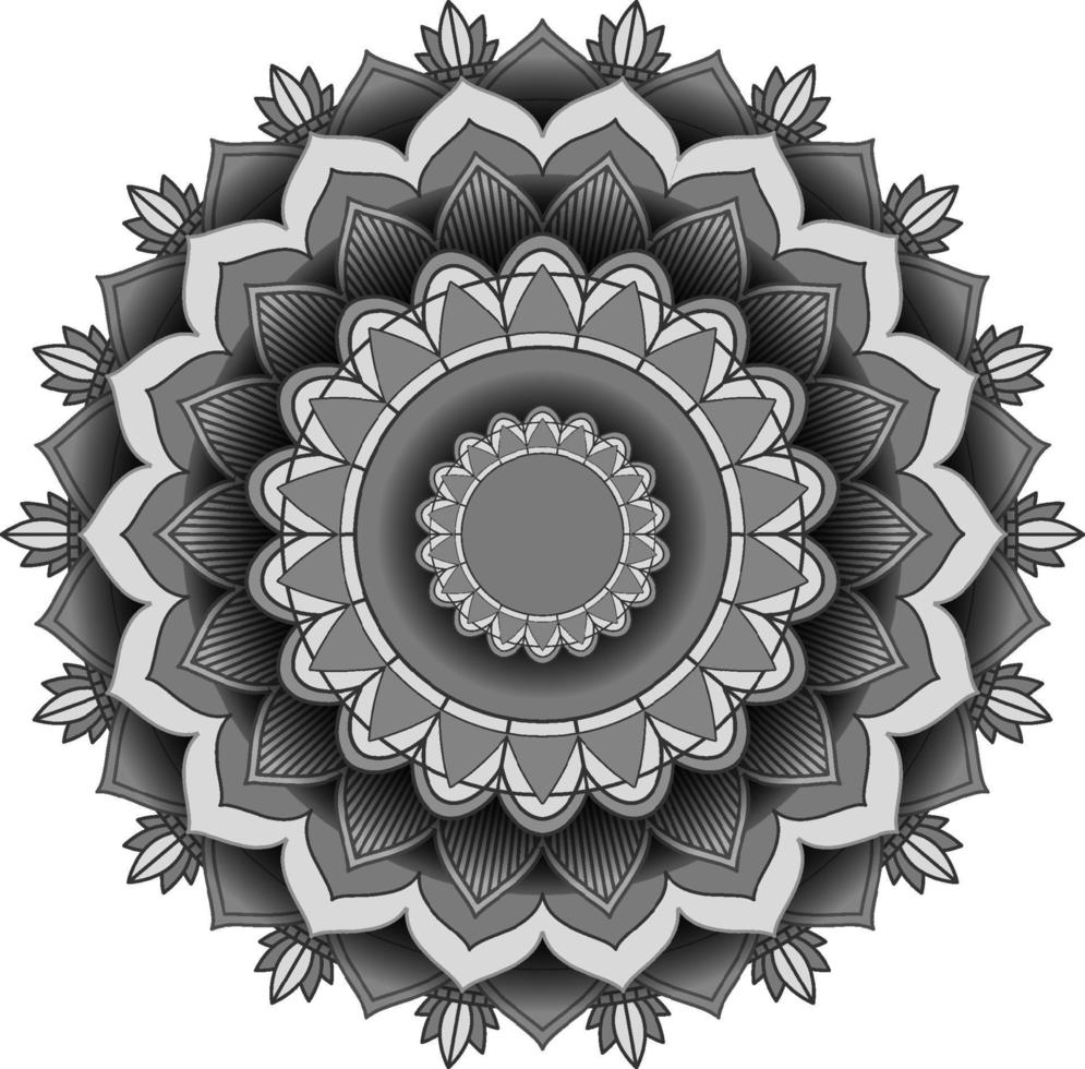 Vintage mandala with thin lines vector