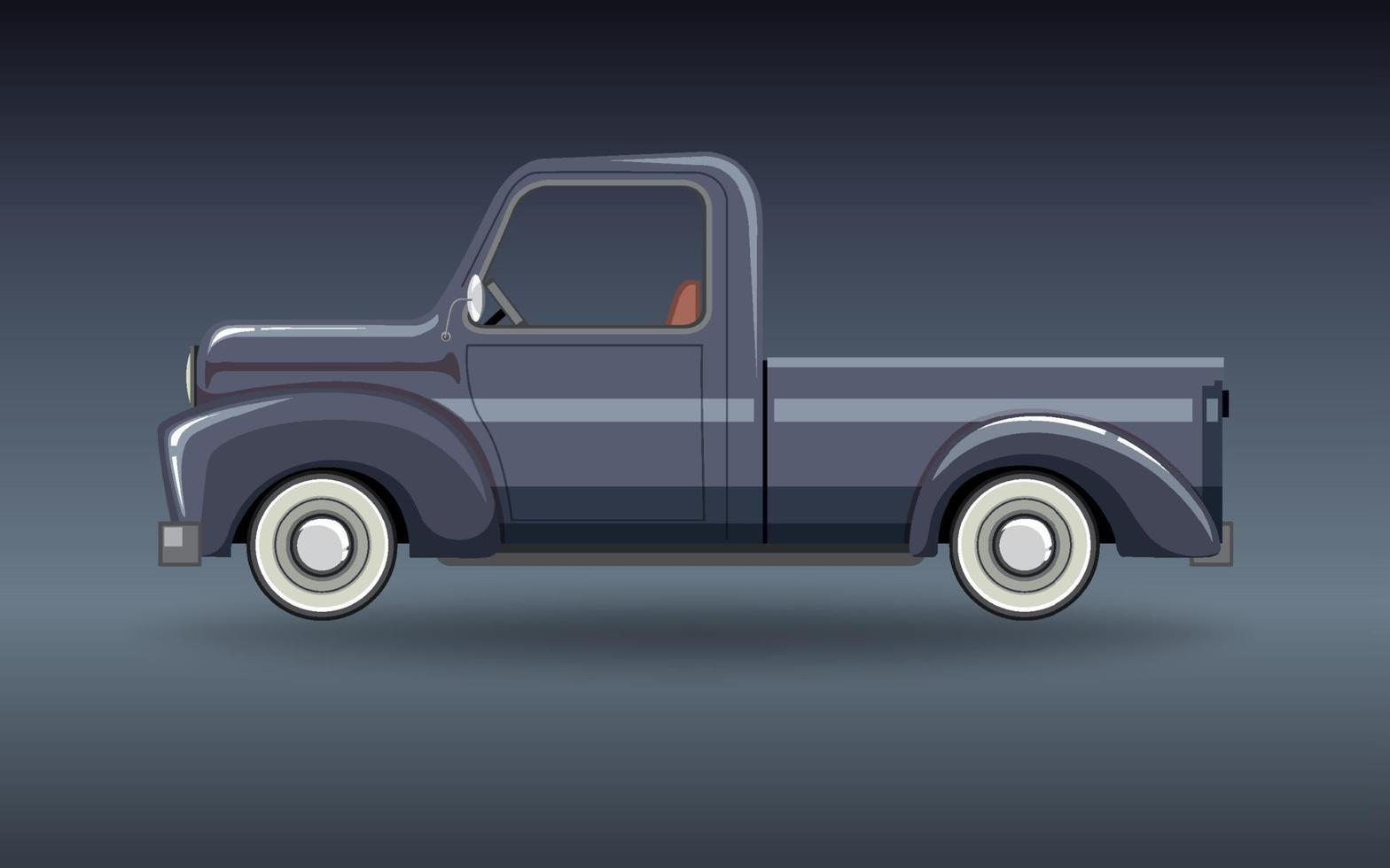 Classic car on gray background vector