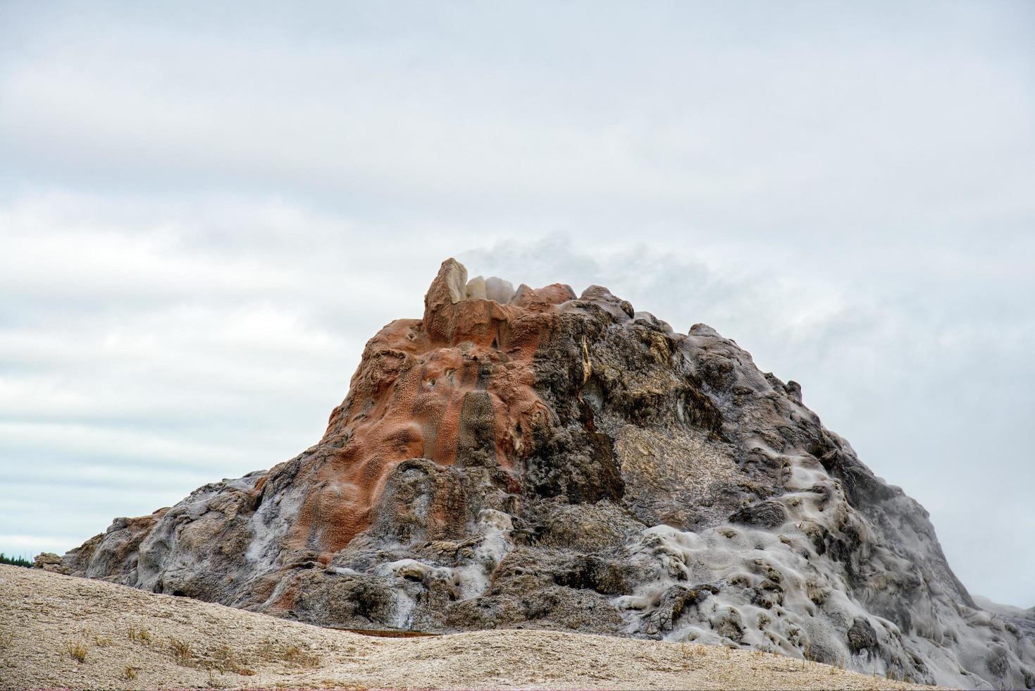 White Dome Geyser in Yellowstone National Park photo