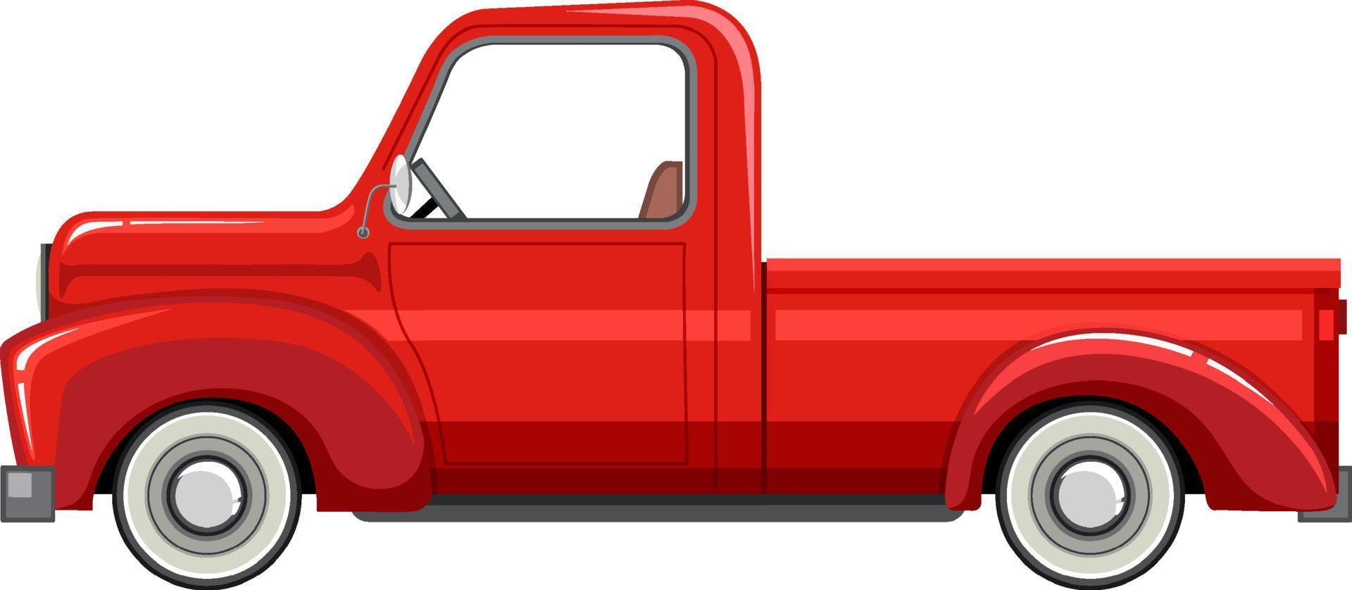 Classic truck car in cartoon style vector