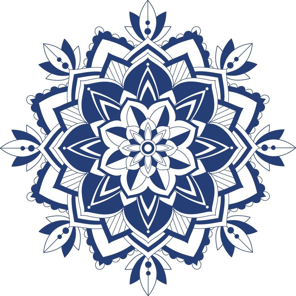 Vintage mandala with thin lines vector