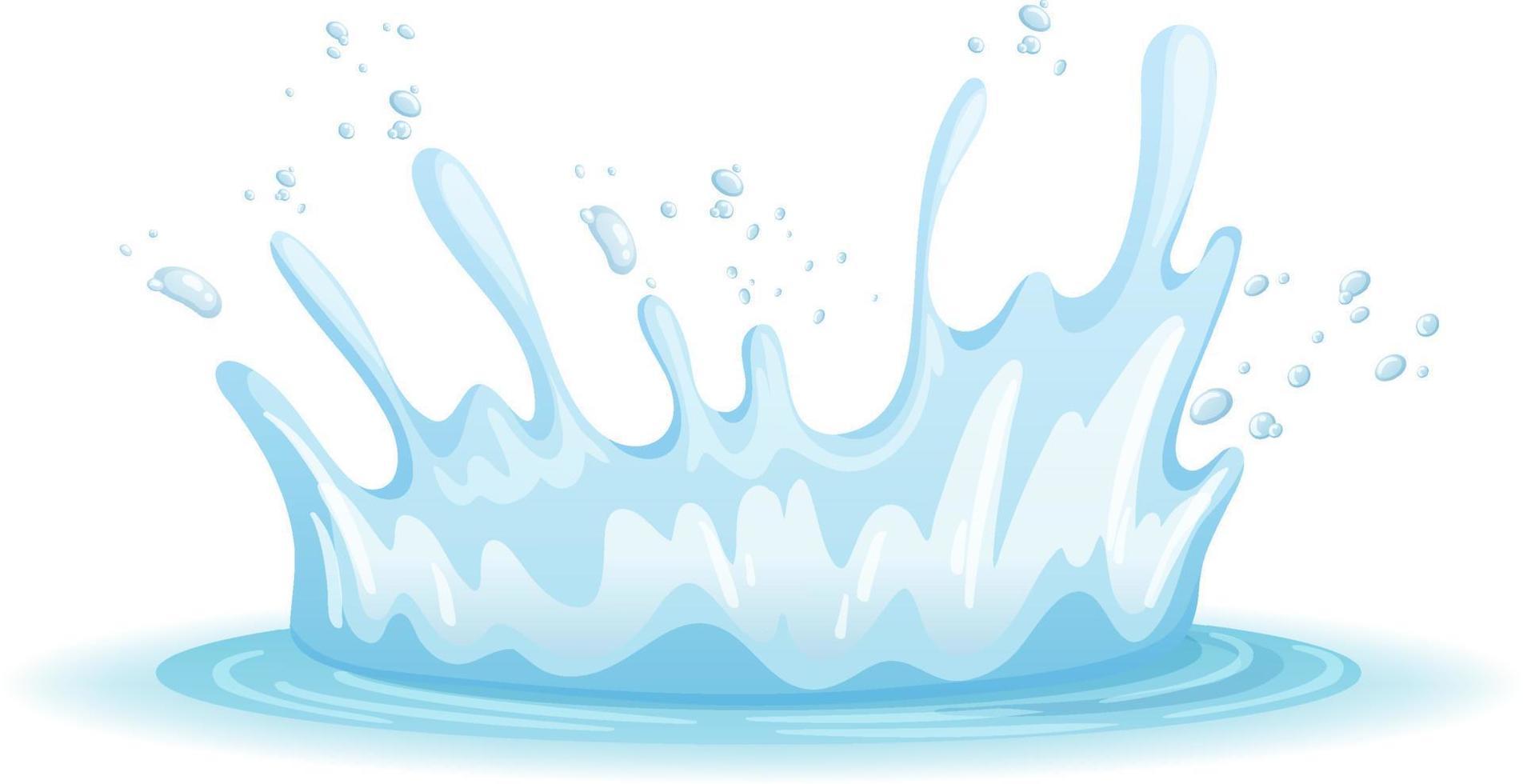 A water splash on white background vector