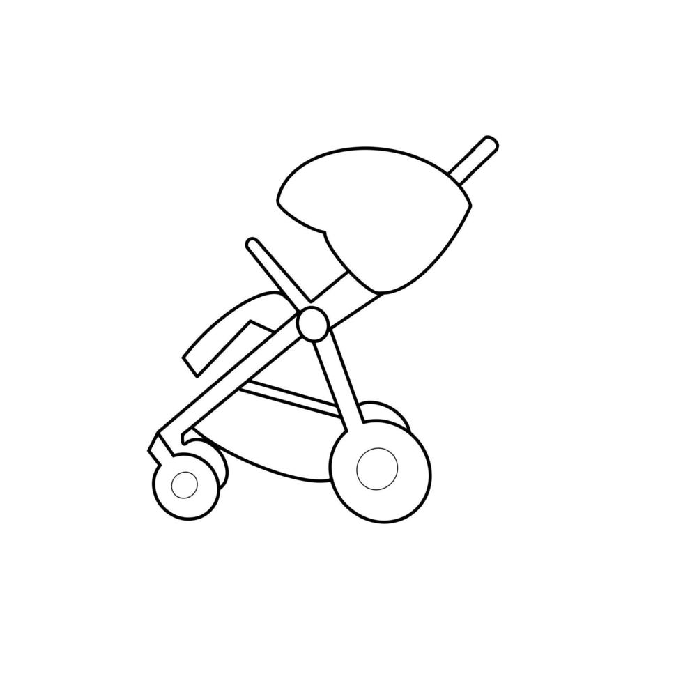 Stroller Baby Walk Travel Safety Equipment vector