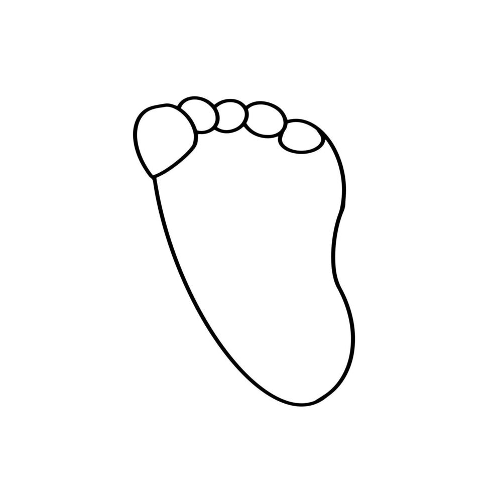 Baby Foot Body Walk Stamp vector