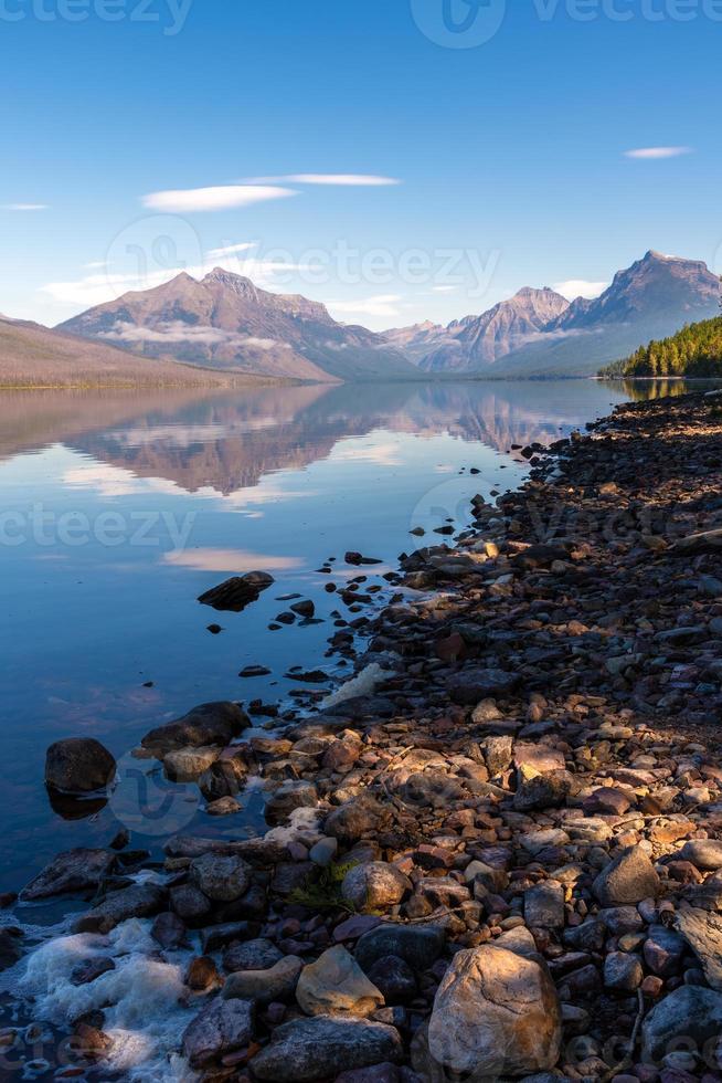 View of Lake McDonald in Montana photo