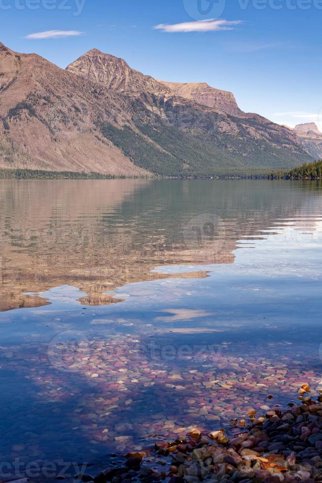 View of Lake McDonald in Montana photo