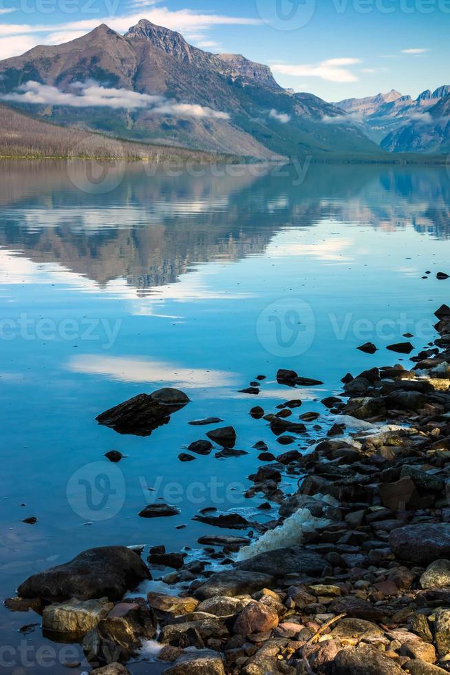 View of Lake McDonald in Montana photo