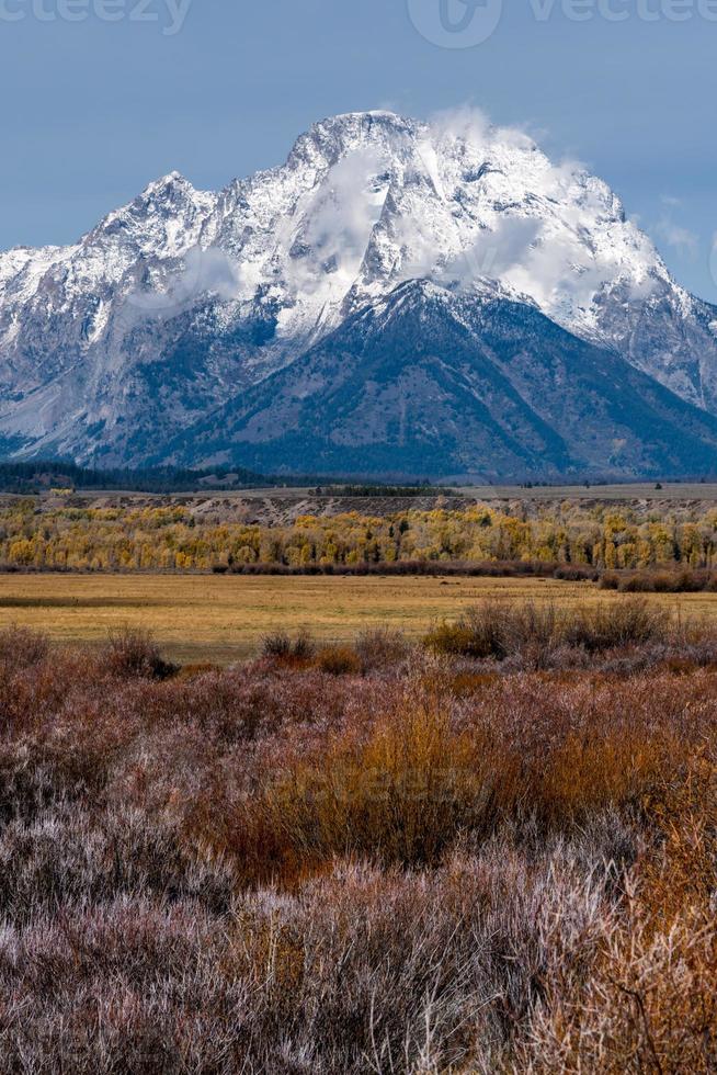 View of the Grand Teton Mountain Range photo