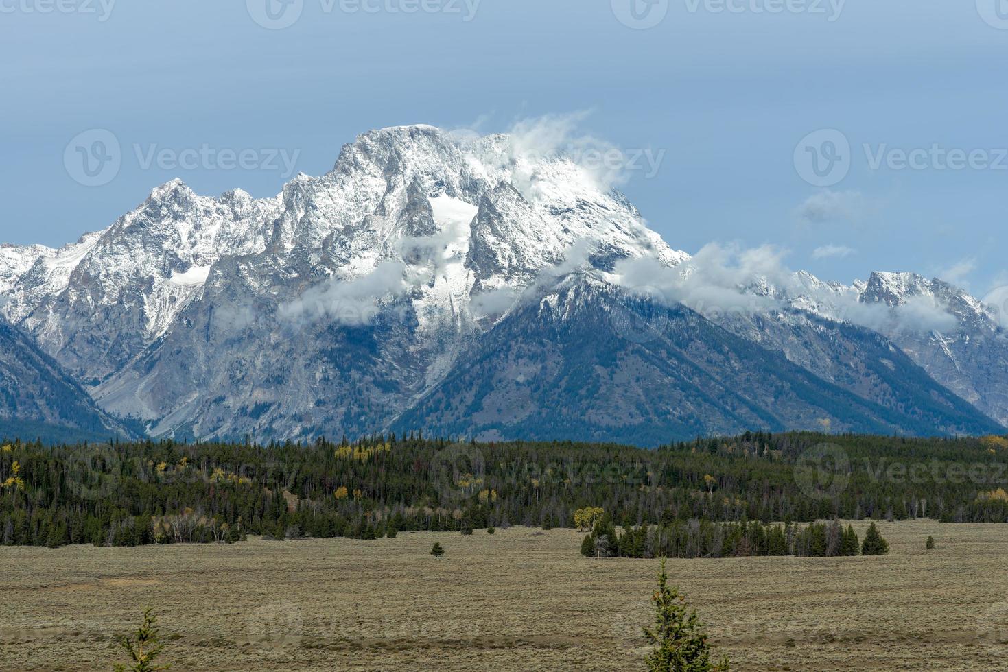 View of the Grand Teton Mountain Range photo