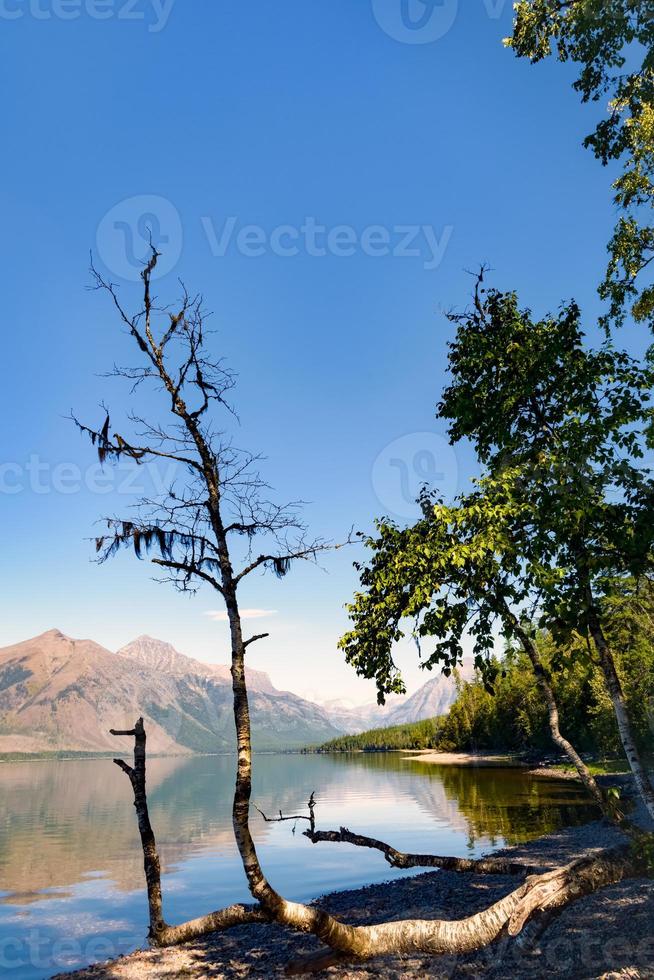 View of Lake McDonald in Montana photo