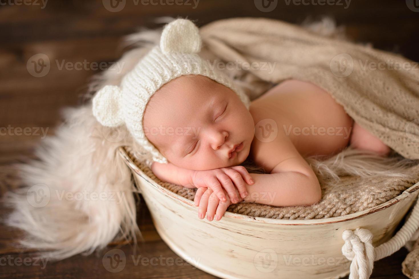 Portrait of cute adorable smiling white Caucasian baby girl boy photo