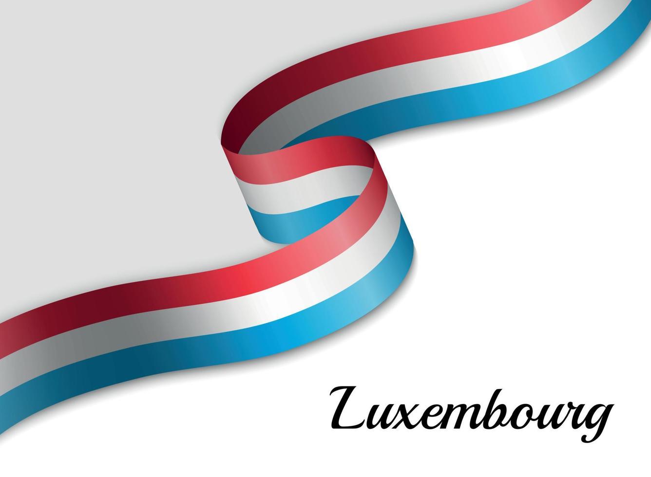 waving ribbon flag vector