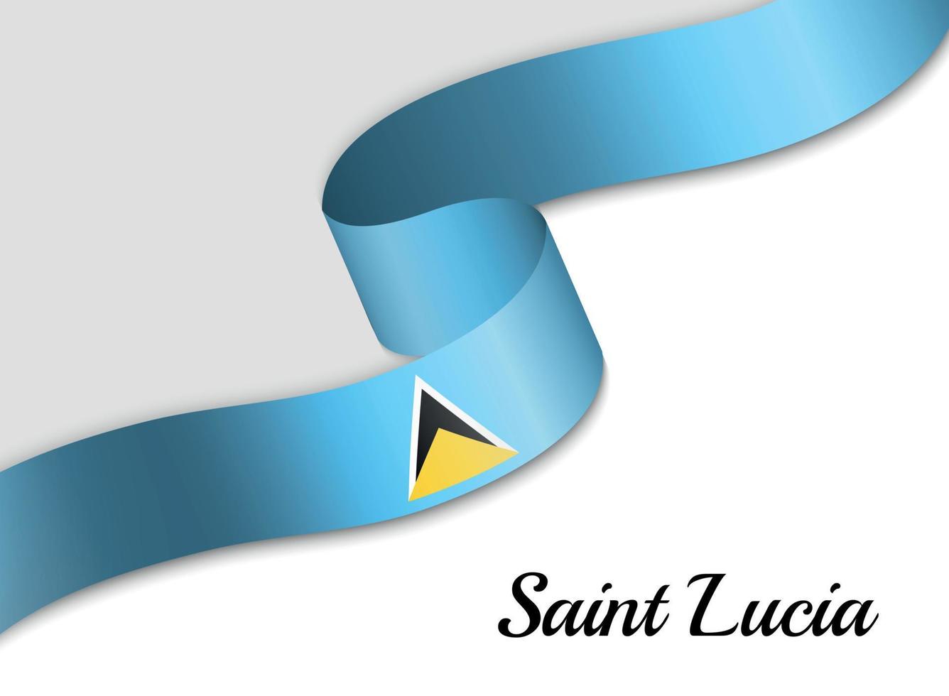 waving ribbon flag vector