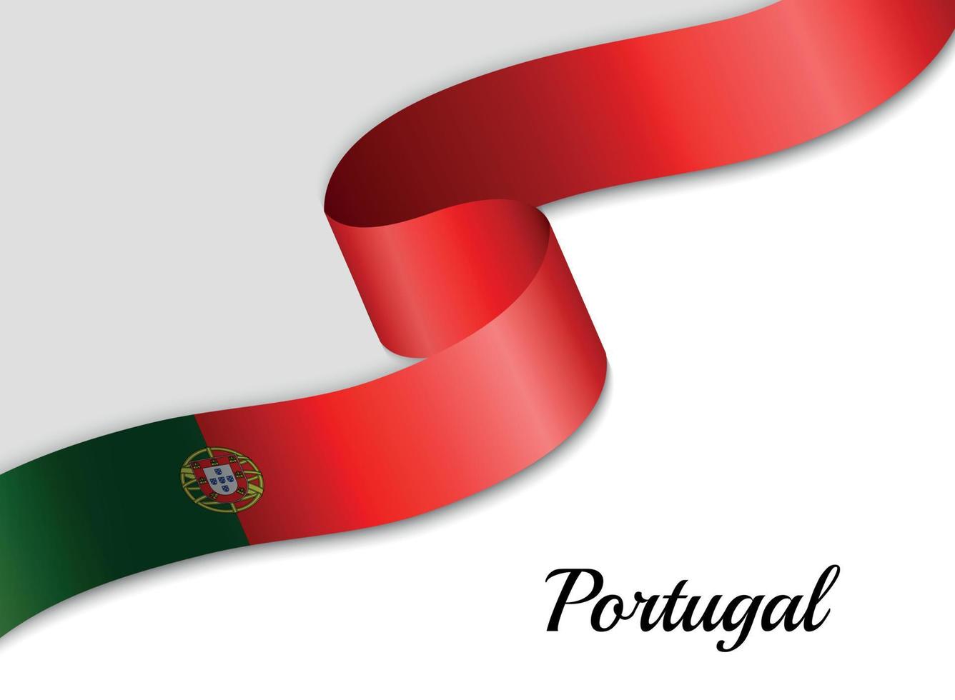 waving ribbon flag vector