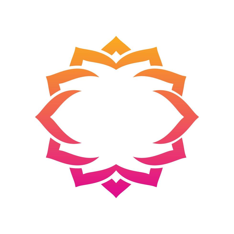 floral flower ornament logo design vector