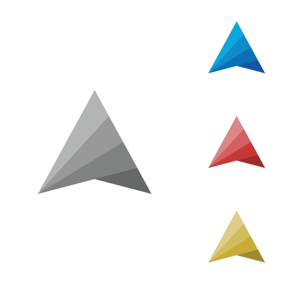 initial letter A arrow logo design vector