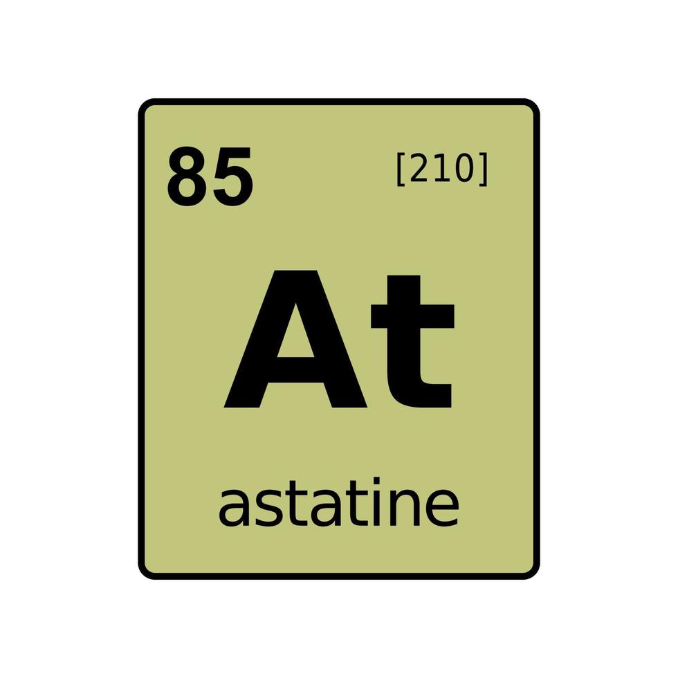 chemical element of periodic table. vector