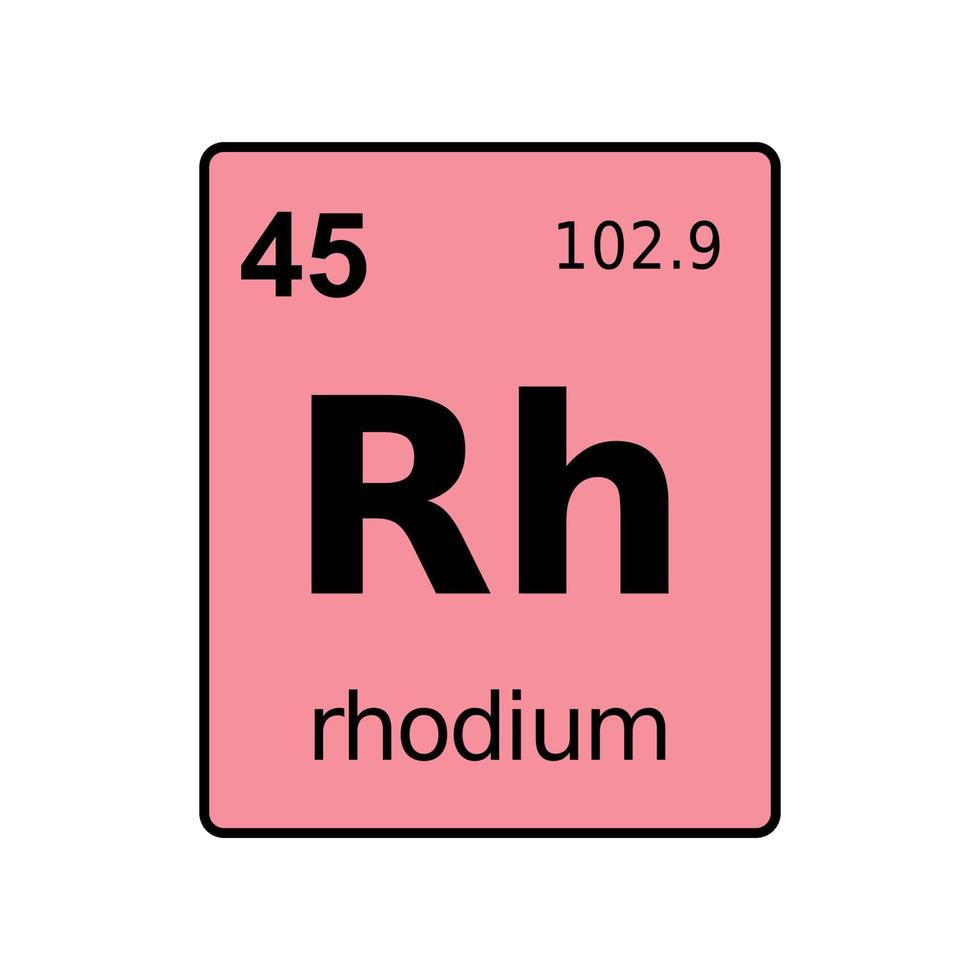 chemical element of periodic table. vector