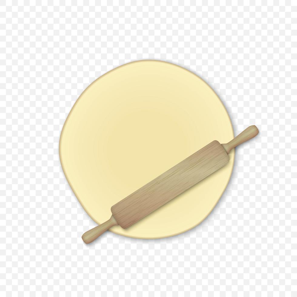 Bread dough isolated vector