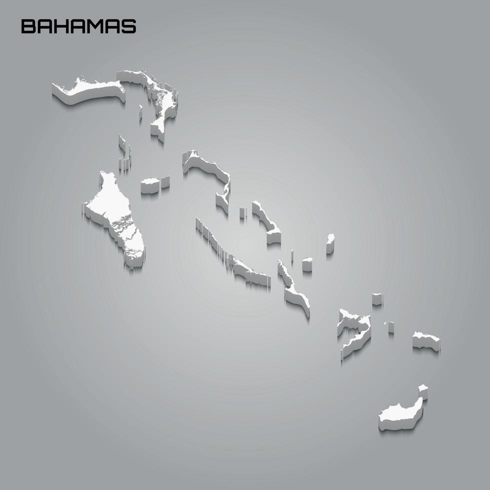 3d map with borders of regions vector