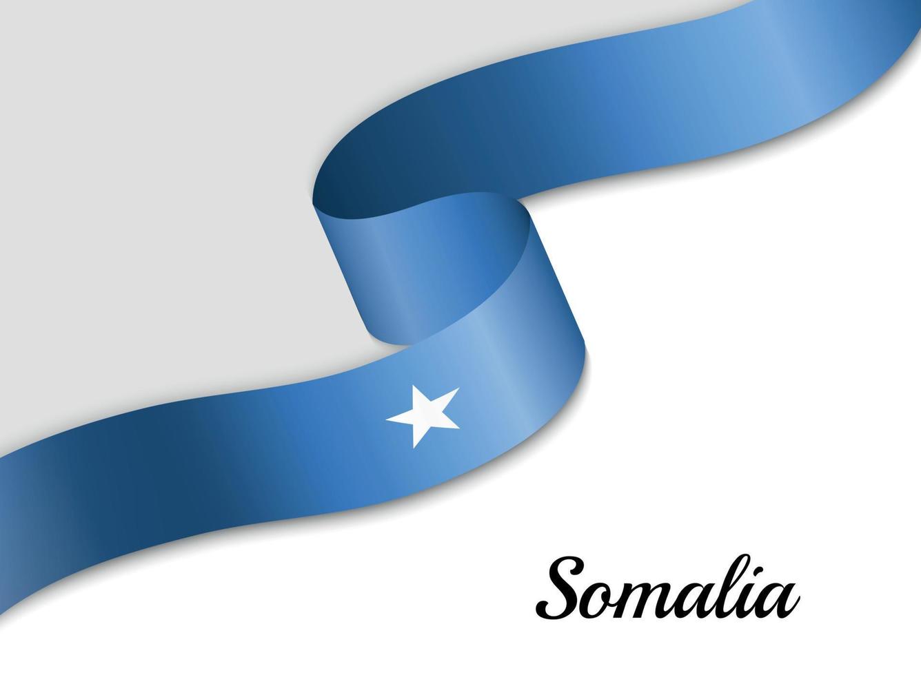 waving ribbon flag vector