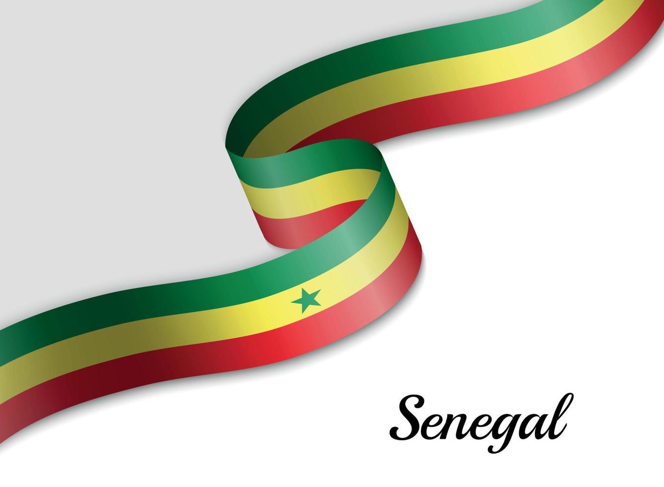 waving ribbon flag vector