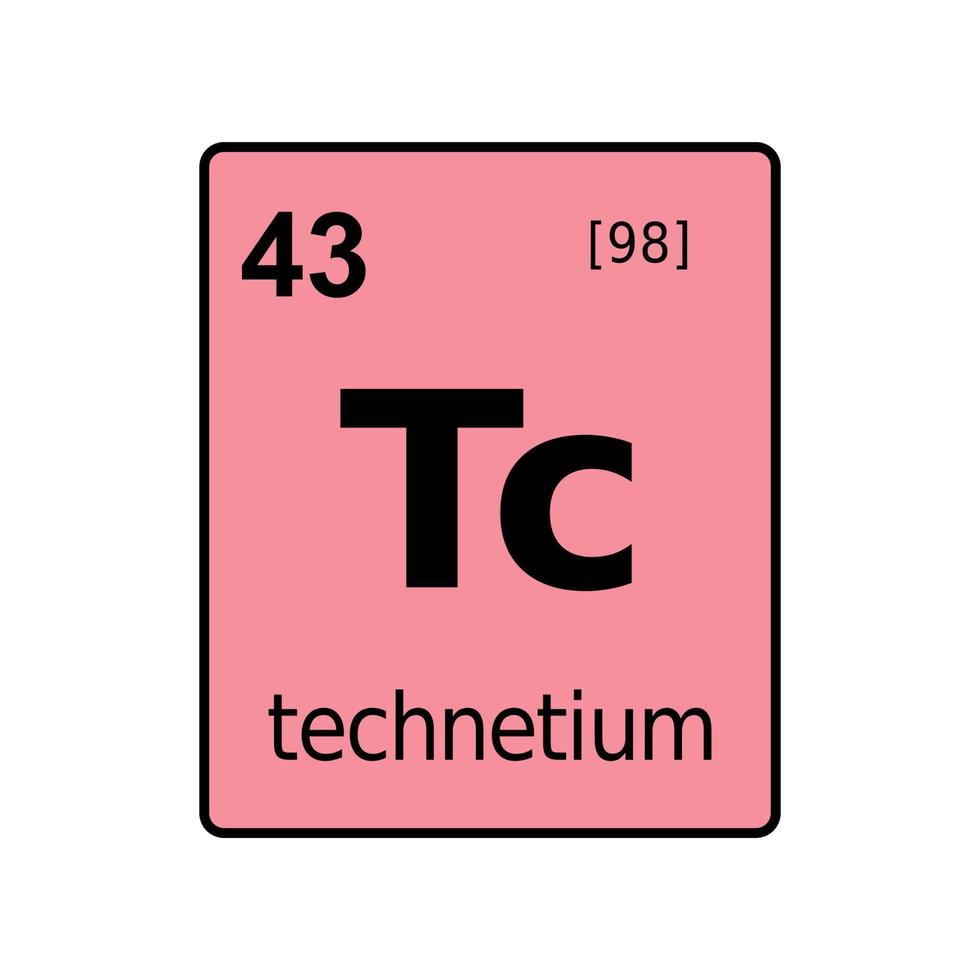 chemical element of periodic table. vector