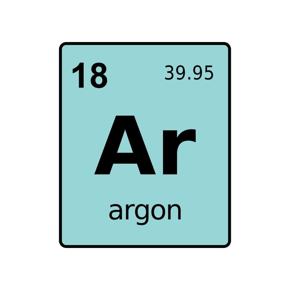 Аргон в таблице менделеева chemical element of periodic table. 6588667 Vector Art at Vecteezy