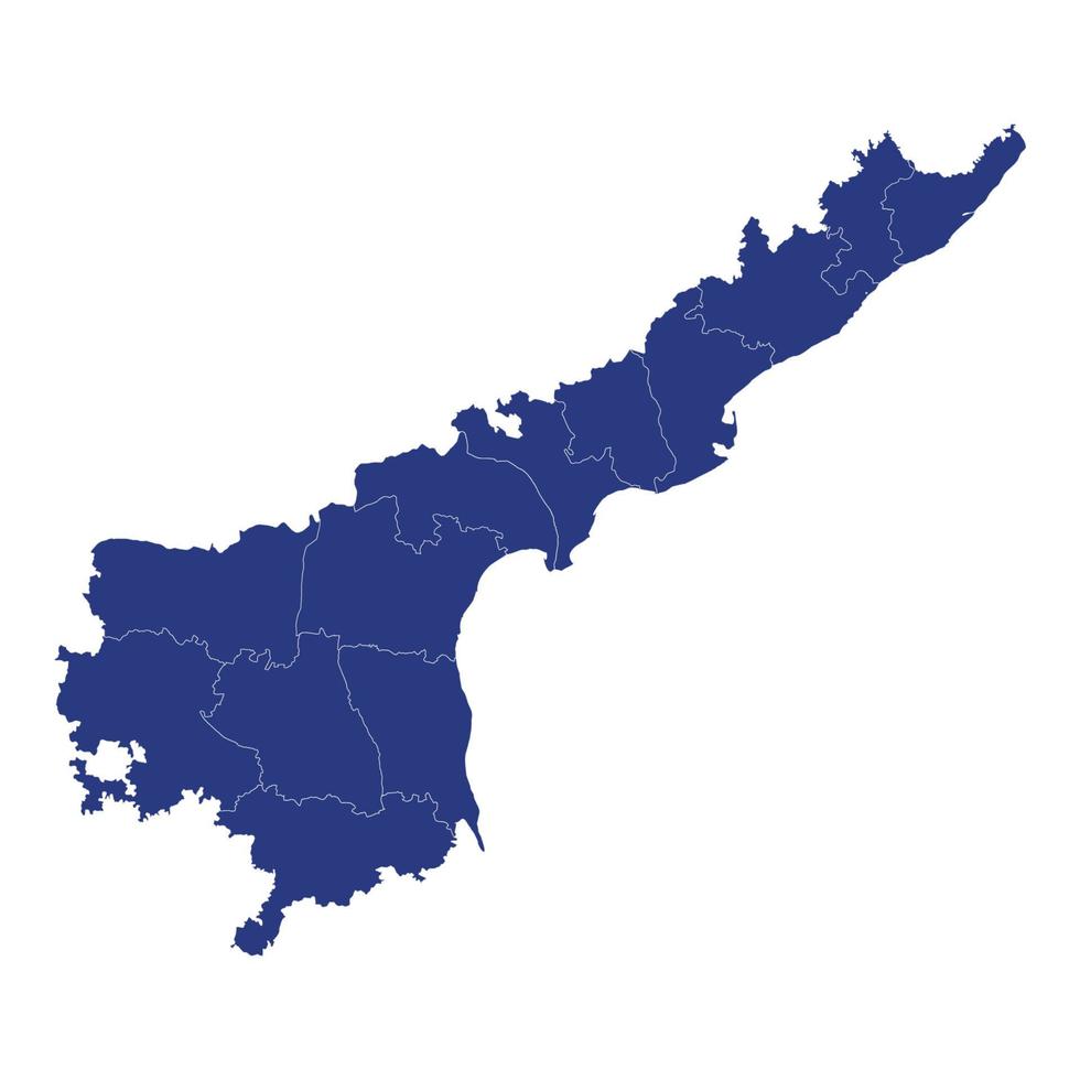 mapa de alta calidad es un estado de la india vector