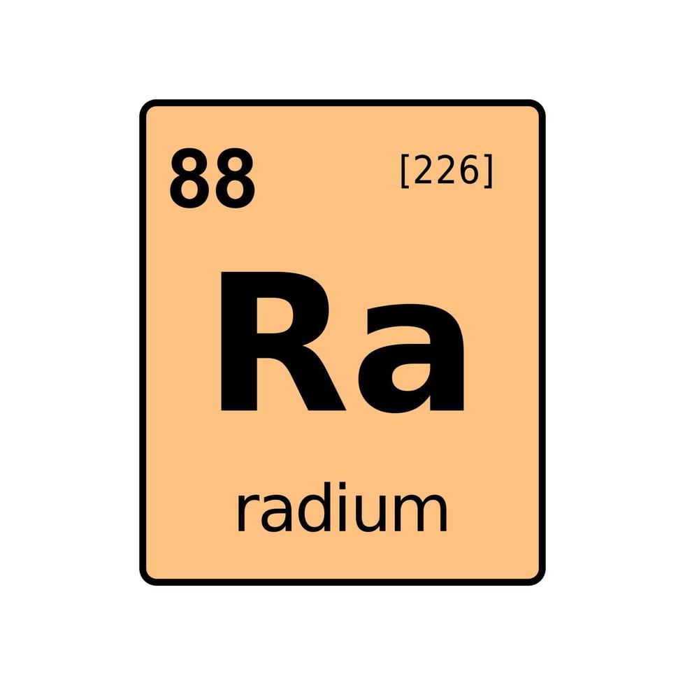 chemical element of periodic table. vector