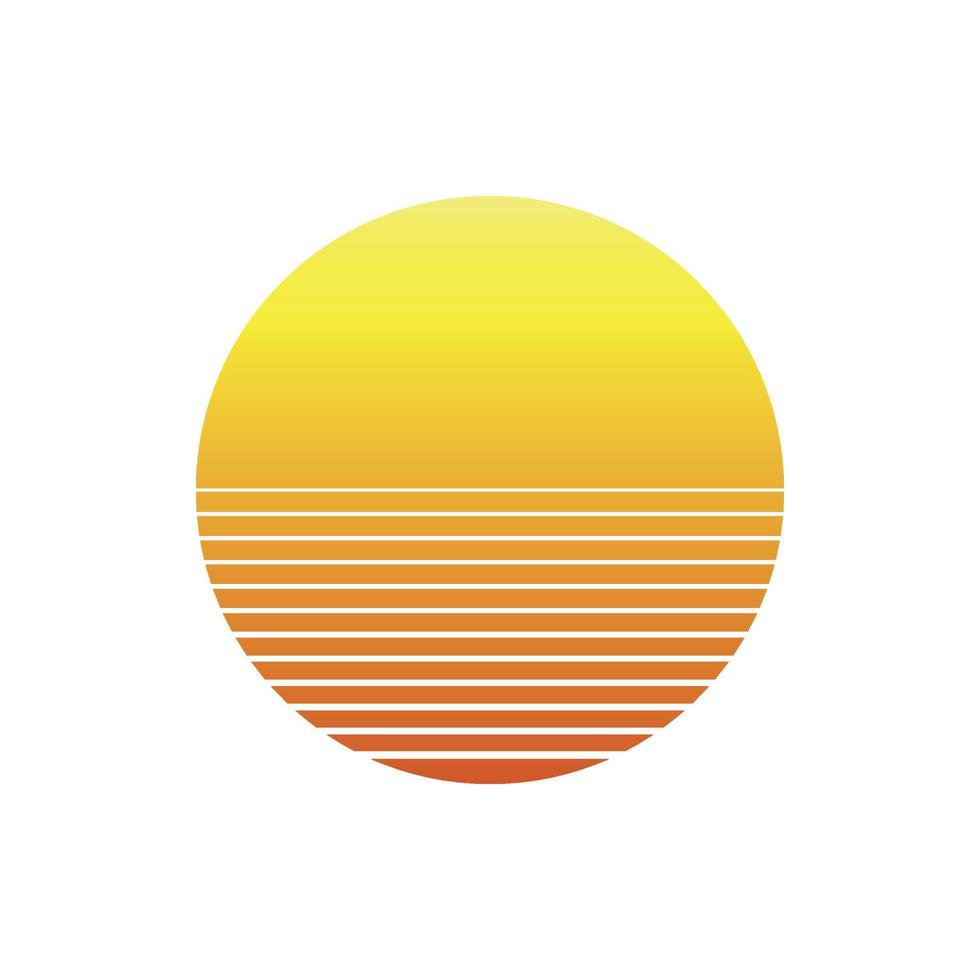 icono de vector de puesta de sol