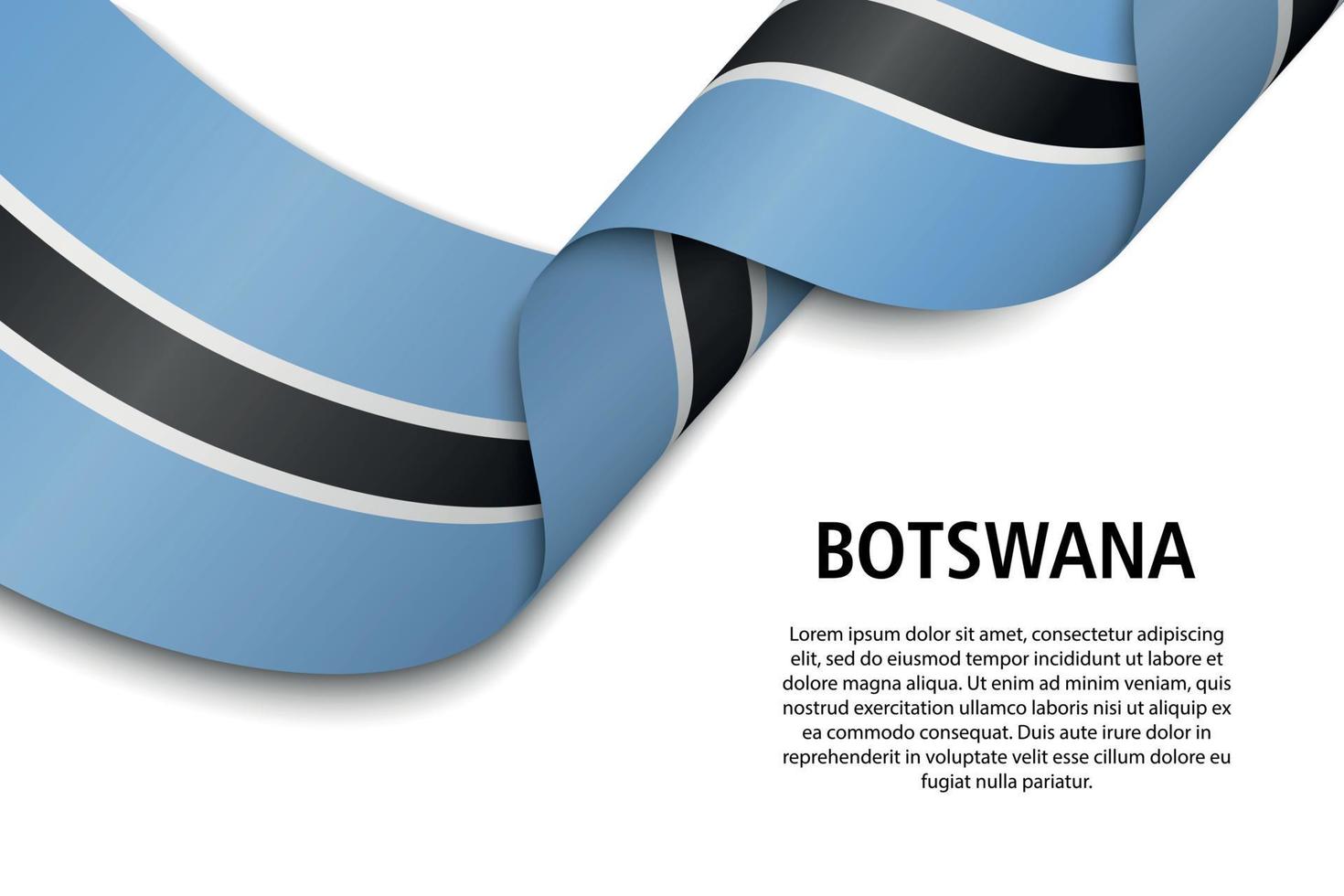 Waving ribbon or banner with flag vector