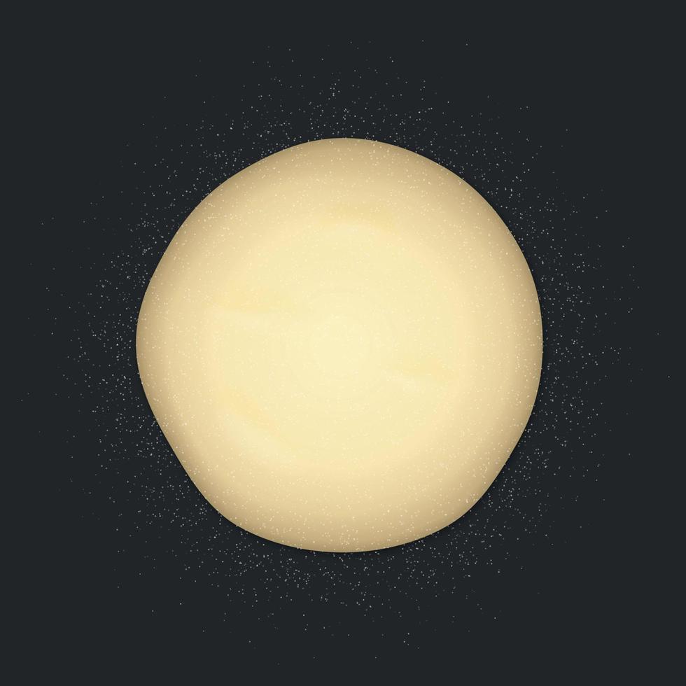 Bread dough with flour vector