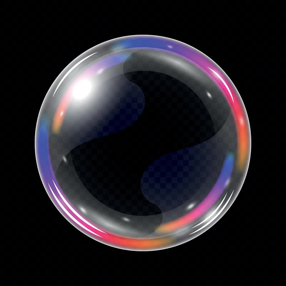 Realistic soap bubble isolated vector