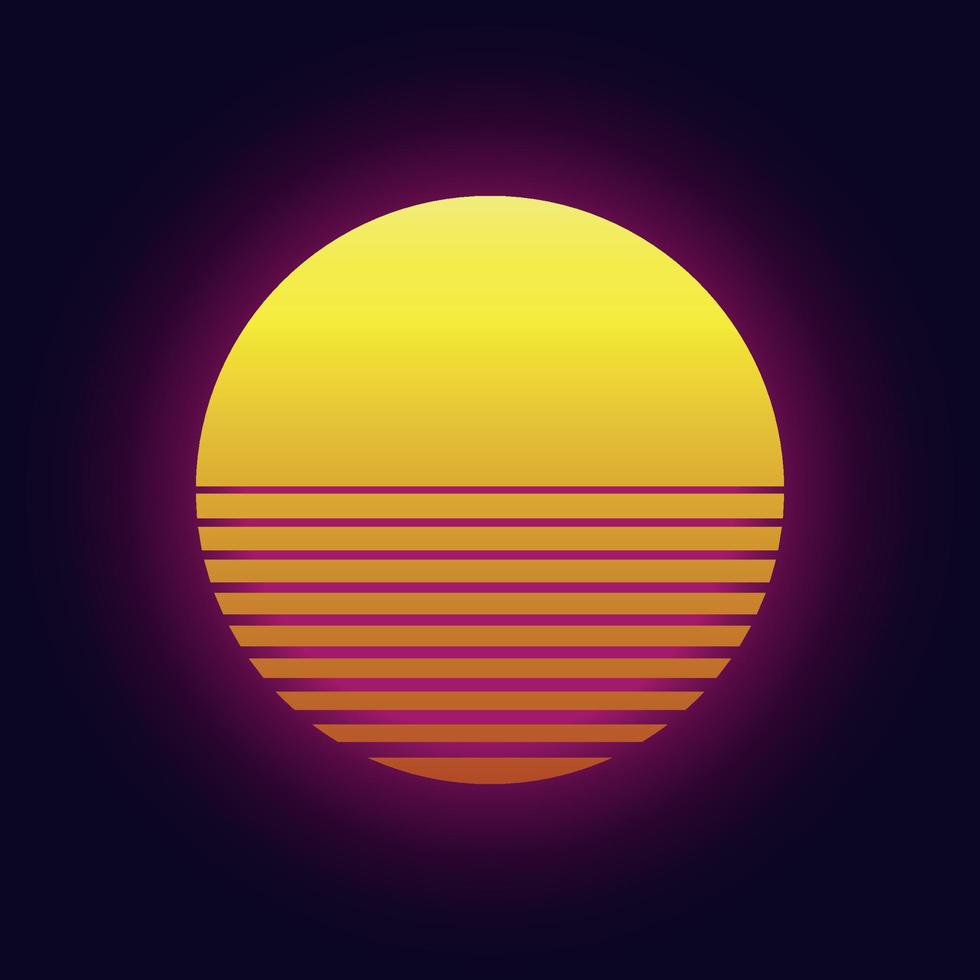 icono de vector de puesta de sol